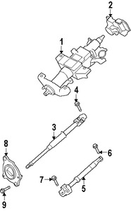 Foto de Eje de Columna de Direccin Original para Ford F-250 Super Duty Ford F-350 Super Duty Marca FORD Nmero de Parte 7C3Z3E751B