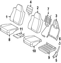 Foto de Almohadilla Calentadora de Asiento Original para Ford F-250 Super Duty Ford F-350 Super Duty Marca FORD Nmero de Parte 6C3Z14D696A