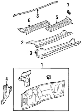 Foto de Sello del capo Original para Ford F-250 Super Duty Ford F-350 Super Duty Ford Excursion Marca FORD Nmero de Parte 5C3Z2502824A