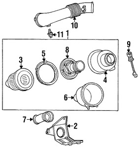 Foto de Conector del Sensor de Flujo de la masa de Aire Original para Ford Excursion 2000 2002 2003 2001 2004 Marca FORD Nmero de Parte YC3Z12A690AA