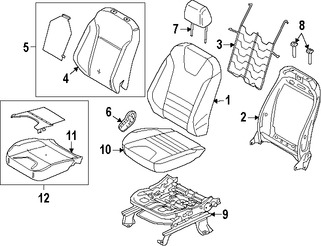 Foto de Cojin de respaldo de Asiento Original para Ford Escape Ford C-Max Marca FORD Nmero de Parte CJ5Z7864810C