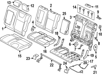 Foto de Panel posterior de Asiento Original para Ford Escape Ford C-Max Marca FORD Nmero de Parte CJ5Z78611A70AA