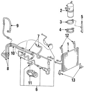 Foto de Manguera Refrigerante Aire Acondicionado Original para Ford Aerostar Marca FORD Nmero de Parte E69Z19837A