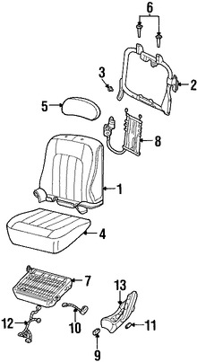 Foto de Switch de Memoria de Asiento Original para Lincoln Navigator 1998 1999 Lincoln Blackwood 2002 Marca FORD Nmero de Parte F5TZ14776AA