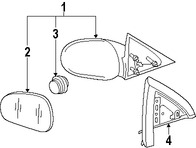 Foto de Espejo retrovisor exterior Original para Ford Escape Mercury Mariner Marca FORD Nmero de Parte 3L8Z17683MAA