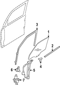 Foto de Cristal de Puerta Original para Mercury Mariner Ford Escape Marca FORD Nmero de Parte 5L8Z7821411AA