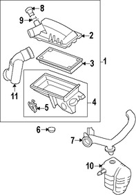 Foto de Caja del Filtro de Aire Original para Ford Escape Mercury Mariner Marca FORD Nmero de Parte 9M6Z9A600A