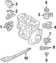 Foto de Soporte de Montura del motor Original para Mercury Mariner 2005 2006 2007 Ford Escape 2005 2006 2007 Marca FORD Nmero de Parte 5L8Z6061BB