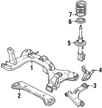 Foto de Puntal de suspensin Original para Ford Escape 2005 2006 2007 Mercury Mariner 2005 2006 2007 Marca FORD Nmero de Parte 6L8Z18124BB