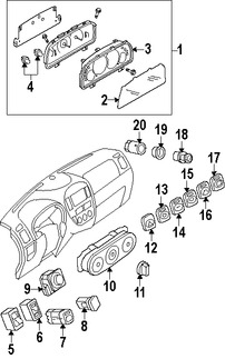 Foto de Interruptor de Luz anti-niebla Original para Ford Escape Mercury Mariner Marca FORD Nmero de Parte 5L8Z15A214DA