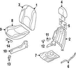 Foto de Panel lateral de Asiento Original para Mercury Mariner 2005 2006 2007 Ford Escape 2005 2006 2007 Marca FORD Nmero de Parte 5L8Z7862187FAC