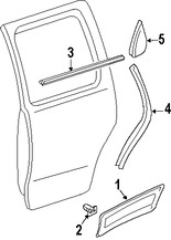 Foto de Protector contra Intemperie Cristal de Puerta Original para Ford Escape Mercury Mariner Marca FORD Nmero de Parte 6L8Z7825555AA