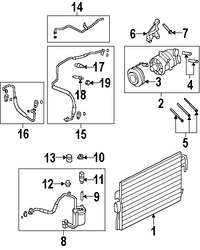 Foto de Manguera Descarga Refrigerante Aire Acondicionado Original para Mercury Mariner 2008 Ford Escape 2008 Marca FORD Nmero de Parte 8L8Z19972B