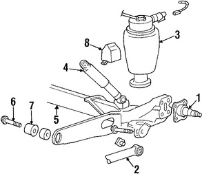 Foto de Resorte Aire Suspension Original para Ford Windstar 1999 2000 2001 2002 2003 Marca FORD Nmero de Parte 3U2Z5580GA