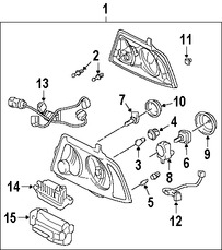 Foto de Arnes de Cableado de Faro Original para Lincoln Navigator Ford Expedition Marca FORD Nmero de Parte 2L1Z13A006AA