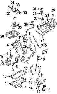 Foto de Empaquetaduras Cubierta de Correa del Tiempo Original para Lincoln Navigator Lincoln Blackwood Ford Mustang Marca FORD Nmero de Parte XL1Z6020CA