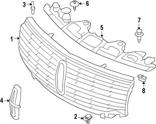 Foto de Rejilla / Parrilla / Mascarilla Original para Lincoln Navigator Marca FORD Nmero de Parte 7L7Z8200A