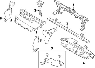 Foto de Barra sujecin soporte del radiador Original para Ford Expedition Lincoln Navigator Marca FORD Nmero de Parte 9L1Z16138A