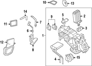 Foto de Radiador del calentador Original para Ford Expedition Lincoln Navigator Marca FORD Nmero de Parte 7L1Z18476C