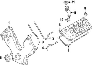 Foto de Empacadura de manguera de Llenado de Aceite Original para Ford Lincoln Mercury Marca FORD Nmero de Parte 7L1Z6C535AA