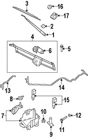 Foto de Boquilla del Limpiaparabrisas Original para Mercury Ford Lincoln Marca FORD Nmero de Parte 3W7Z17603AA