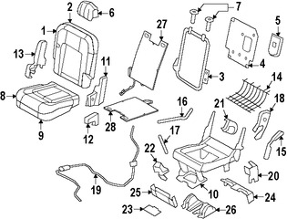 Foto de Manilla de Ajuste de Reclinacion Asiento Trasero Original para Lincoln Navigator Ford Expedition Marca FORD Nmero de Parte 7L1Z78617D34AB