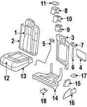 Foto de Cojin de respaldo de Asiento Original para Lincoln Navigator Marca FORD Nmero de Parte 7L7Z7866800C