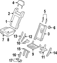 Foto de Cubierta de Riel de Asiento Original para Lincoln Navigator Ford Expedition Marca FORD Nmero de Parte 7L1Z78666C00DC