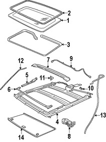 Foto de Sello del Techo Corredizo Original para Ford  Lincoln Marca FORD Nmero de Parte 5L1Z7851884AA