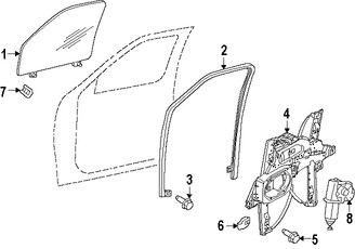 Foto de Cristal de Puerta Original para Lincoln Navigator Ford Expedition Marca FORD Nmero de Parte 7L1Z7821411B