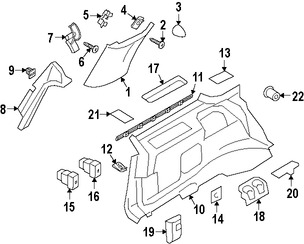 Foto de Interruptor Asiento Elctrico Original para Ford Expedition Lincoln Navigator Marca FORD Nmero de Parte 7L1Z14C715BA