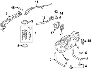 Foto de Soporte Tanque de Combustible Original para Ford Expedition Lincoln Navigator Marca FORD Nmero de Parte 5L1Z9054BB