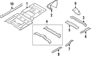 Foto de Bandeja de Piso Original para Ford Expedition Lincoln Navigator Marca FORD Nmero de Parte 9L1Z4011215A