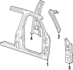 Foto de Pilar B de Carroceria Original para Ford Expedition Ford F-150 Lincoln Navigator Lincoln Blackwood Marca FORD Nmero de Parte YL1Z7824300AA