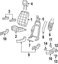 Foto de Cubierta del Mecanismo de Ajuste de Reclinacion de Asiento Original para Ford Freestar Mercury Marca FORD Nmero de Parte 3F2Z7862184JAA