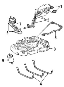 Foto de Soporte Tanque de Combustible Original para Mercury  Ford Freestar Marca FORD Nmero de Parte 3F2Z9054BA