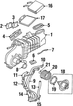 Foto de Conuunto de Motor de Ventilador Original para Ford Explorer Mercury Mountaineer Lincoln Aviator Marca FORD Nmero de Parte 1L2Z19805FA