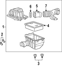 Foto de Aislante de la carcasa del filtro de aire Original para Ford Ranger Ford Explorer Sport Trac Ford Explorer Ford E-350 Super Duty Mercury Mountaineer Lincoln Aviator Marca FORD Parte #F77Z9P686AA