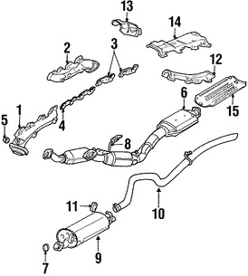 Foto de Mltiple de Escape Original para Lincoln Aviator 2003 2004 2005 Marca FORD Nmero de Parte 2C5Z9430AA