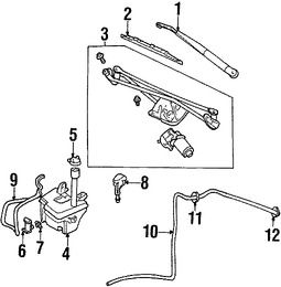 Foto de Depsito del lquido de limpia parabrisa Original para Ford Explorer Mercury Mountaineer Lincoln Aviator Marca FORD Nmero de Parte 3L2Z17618BA