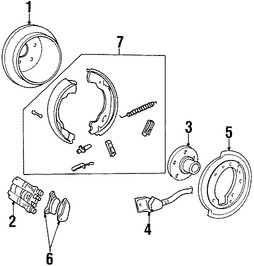 Foto de Cubierta de Polvo de Frenos Original para Lincoln Aviator 2003 2004 2005 Marca FORD Nmero de Parte 2C5Z2C029AA