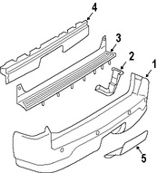 Foto de Cubierta del parachoques Original para Lincoln Aviator 2003 2004 2005 Marca FORD Nmero de Parte 2C5Z17K835EAA