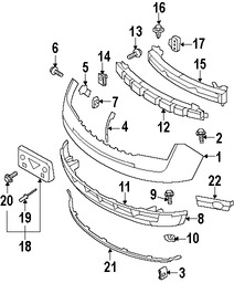 Foto de Barra de impacto de parachoque Original para Ford Edge Lincoln MKX Marca FORD Nmero de Parte AT4Z17757B