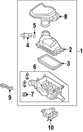 Foto de Caja del Filtro de Aire Original para Ford Edge Lincoln MKX Marca FORD Nmero de Parte 7T4Z9A600A