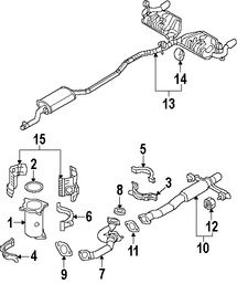 Foto de Protector de Calor Escape Original para Ford Mercury Lincoln Marca FORD Nmero de Parte 7T4Z5E258A