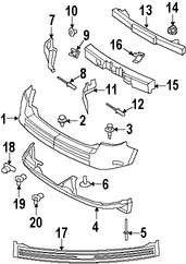 Foto de Soporte de cubierta de parachoques Original para Lincoln MKX Marca FORD Nmero de Parte 7A1Z15K861AC