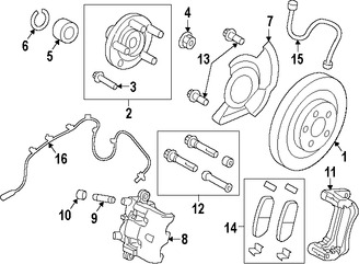 Foto de Kit de Tornillos de Caliper Original para Ford Edge Lincoln MKX Marca FORD Nmero de Parte 7T4Z2B296B