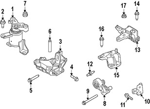 Foto de Montura de Transmisin Automtica Original para Ford Fiesta Marca FORD Nmero de Parte BE8Z6068A