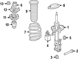 Foto de Puntal de suspensin Original para Ford Fiesta 2014 2015 2016 Marca FORD Nmero de Parte C1BZ18124E