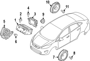 Foto de Altavoz Original para Ford Fiesta Ford Focus Ford Escape Marca FORD Nmero de Parte DA6Z18808B